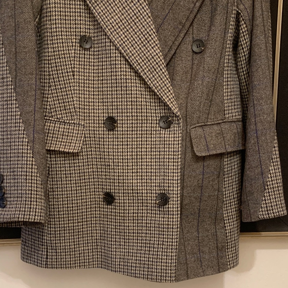 Moschino Couture Women's Brown and Checkered Blazer - Picture 11 of 17